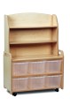 Dressoir Kast Verrijdbaar B90 x D40 x H126 cm Esdoorn met 6 Bakken Tangara Groothandel Kinderopvang en kinderdagverblijf inrichting01